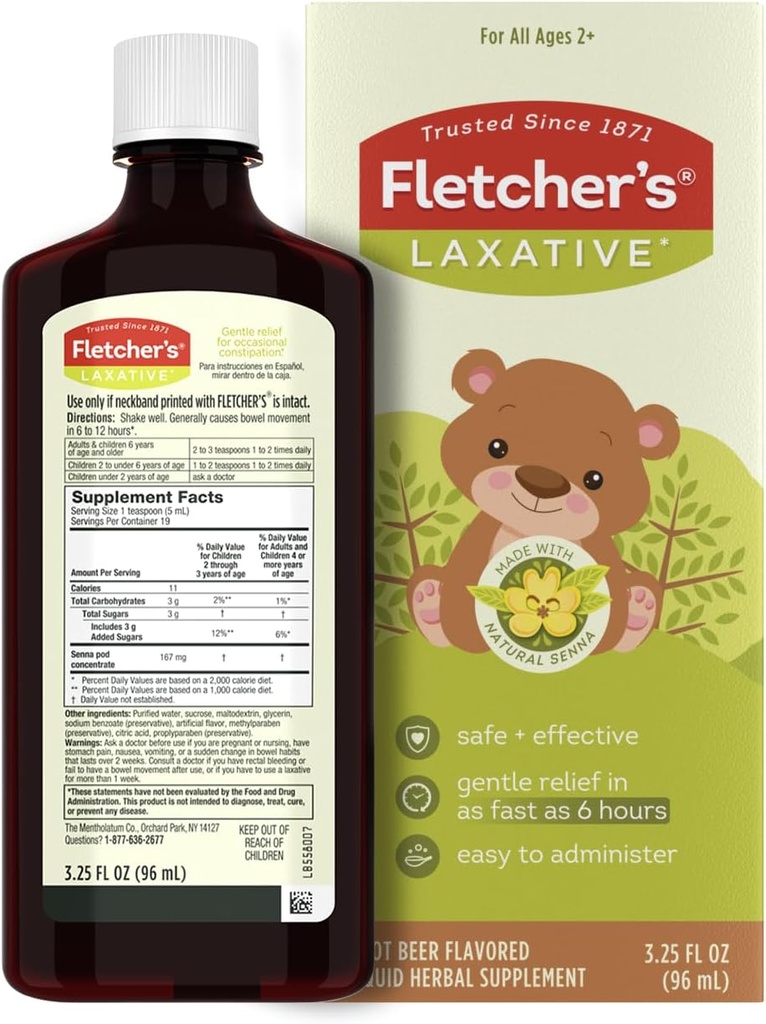 Fletcher 's Laxative, Root Beer, 3.25 Ounce
