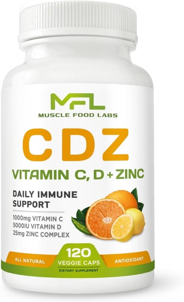124; C D Z; C-vitamin, 1000mg; 124; D-vitamin, 125mcg; 124; Zink, 25mg; 124; Non- GMO & Gluten Free