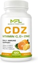 124; C D Z; C-vitamin, 1000mg; 124; D-vitamin, 125mcg; 124; Zink, 25mg; 124; Non- GMO & Gluten Free