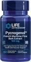 Life Extension Pycnogenol - Fransk Maritime Pine Bark Extract - Scientific Studies Sund Aging & Vaskulære Sundhed Supplement - Non-GMO, Gluten- Free, Vegetar - 60 Kapsler