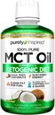 MCT Oil Note 124; Purily Inspired Pure MCT Oil Keto Note 124; Sourced from Coconut Oil, non-GMO Note 124; Understøtter Keto & Paleo Diets Note 124; Blandinger med kaffe, te og shakes