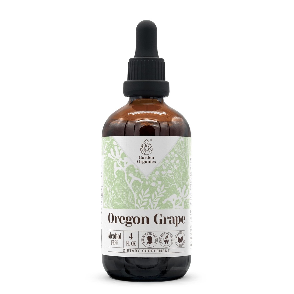 Oregon Grape Alkohol- Free Natural Tincture Extract, Immunsystemet Booster, Flydende dråber Lavet af 100% (4 fl oz)