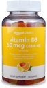 Grundlæggende D3 2000 IE Gummies, Orange, Lemon & Strawberry, 160 Count (2 per Serving) (Tidligere SOlimo)