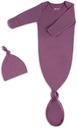 Nyfødt Baby Knyttede Gown, Super Soft Silky Infant lange søvn sovetryne for baby pige og dreng sovetryne taske med hat
