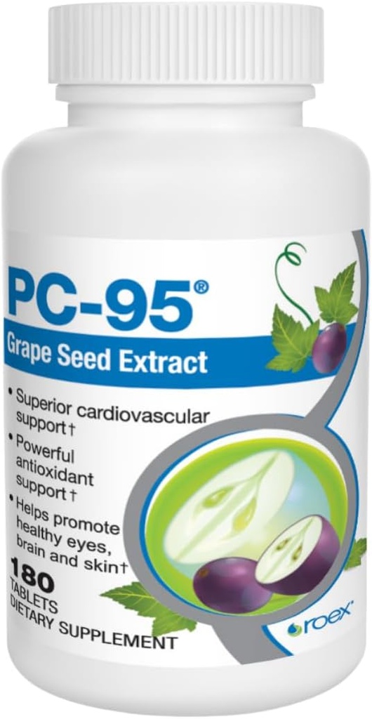 Roex Vitumater: 124; PC- 95 Grape Seed Extract: 124; Kosttilskud: 124; Stress Relief: 124; Sunde øjne: 124; Sund hjerne: 124; Sund hud: 124; Kardiovaskulær Support: 124; 180 Tæl