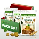 Tad Bit 's Fenugrain Munch Buddy 124; Premium indiske håndlavede Salty Vegan Snacks Crackers Buddy 124; Plant baseret Vegan Sunde Snacks for voksne og børn Buddy 124; Dairy Free, Sugar Free Snacks Buddy 124; Lav kalorie hele hvede fordøjelige biscuits (3 Pack, 600, Gram)