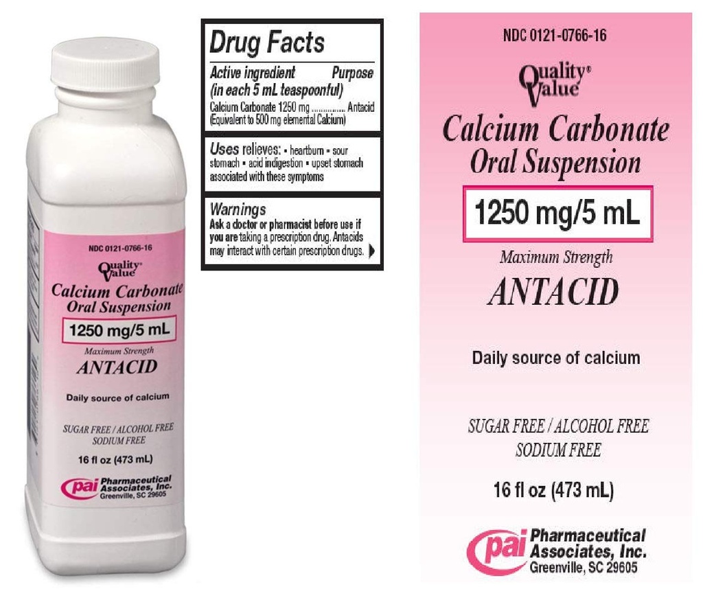 Calciumcarbonat Oral suspension 1250mg / 5 ml - 16 Oz.