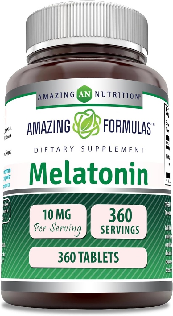 Amazing Formulas Melatonin Supplement Note 124; 10 Mg per Serving Note 124; 360 tabletter