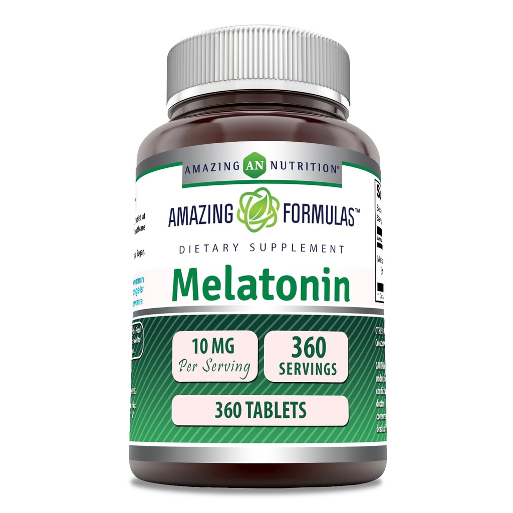 Amazing Formulas Melatonin Supplement Note 124; 10 Mg per Serving Note 124; 360 tabletter