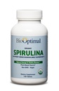 BioOptimal Organic Spirulina Tablets - Organic, Non- GMO, Ingen tilsætningsstoffer eller Fyldere - 500mg Premium Kvalitet Kosttilskud med vitaminer, mineraler, & Antioxidanter (120 tabletter)