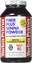 Yerba Prima Fiber Plus Senna Powder, 12 Ounce - for Short-Term Use to Restore Regularity, Improved Apple Spice Flavor, Stevia Sweetened, Provides Gentle Overnight Relief