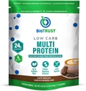 BioTrust Low Carb Protein Powder - Lækker Whey & Casein Blend fra Grass- Fed Hormone Free Cows - Ikke GMO, Gluten Free (Cafe Mocha)