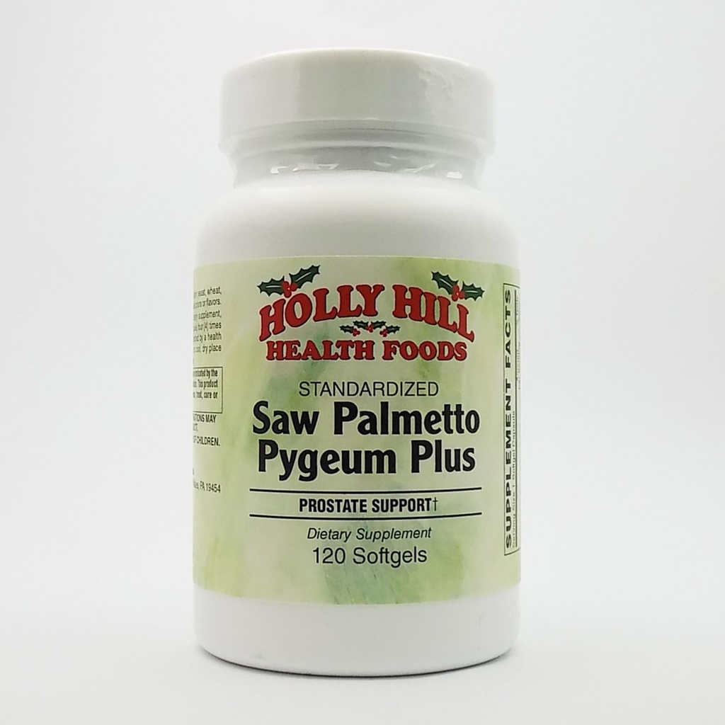 Holly Hill Health Foods, Standardized Saw Palmetto Pygeum Plus, 120 Softgels