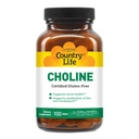 Country Life Cholin 266mg, Certified Gluten Free, Certified Vegan, Certified Halal - 100 Tabletter