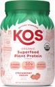 KOS Limited Edition Plant Protein Powder, Strawberry Dream - Organic Pea Protein Blend, Vegan Superfood Rich in Vitaminer & Mænds - Made without Dairy, Soy, Gluten - 24 Serveringer
