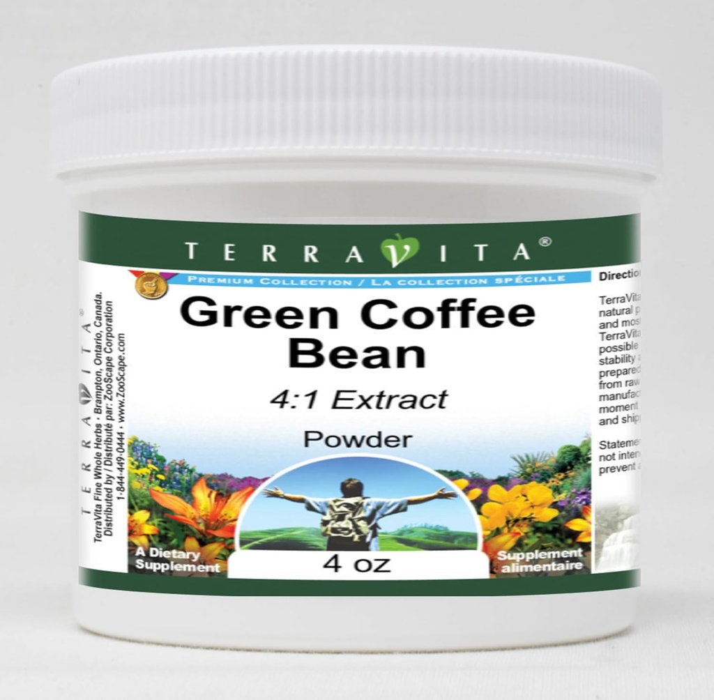 Grøn kaffebønne 4: 1 Uddrag Pulver (4 oz, ZIN: 521709)