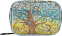 Naanle Tree of Life 7-Day Pill Organizer Bag med lynlås og krog & Loop, Compact Størrelse, Unisex, 8 kompartmenter, Twill Canvas Cloth, Classic Style