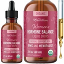 Hormone Balance Liquid Drops Mex124; med Black Cohosh, Stinging Nettle, Rød Hindbær Leaf, Chasteberry & Mere Mex124; Menopause, Hot Flash, & PMS Relief Menstruel Støtte Tinktur Mex124; Vegan Formel Mex124; 2oz