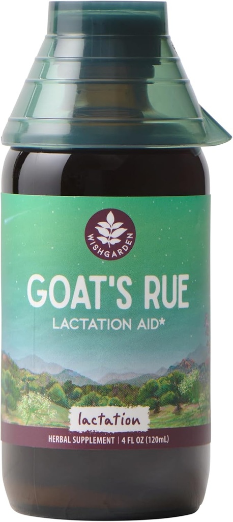 WishGarden Herbs Goats Rue Amning Supplement - Organic Herbal Tincture to increase Breastmilk Supply, Fenugreek Free Amning Supplement, Breast Milk Supply Boost, Flow, Quality & Production, 4oz