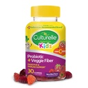 Culturelle daglige probiotika til børn + Veggie Fiber Gummies (Age 3 +) 30 Grev Berry Flavor - Probiotika til fordøjelsessygdomme & immunforsvar Plus C-vitamin Kids Boost