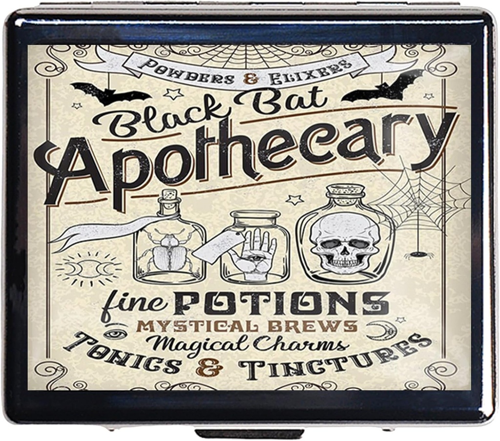 7 dage forkromet skinnende sølv pille Organizer med spejl inde har 8 separate kompartmenter rektangel Cute Travel Pill Organizer til Purse 7 dage (Apothecary)