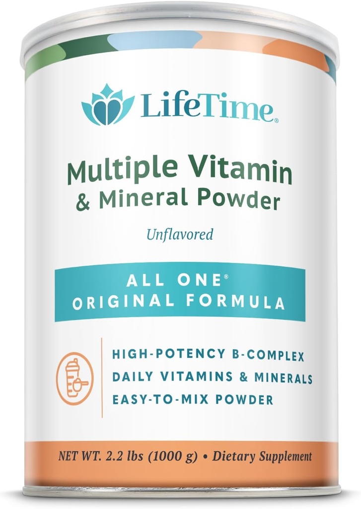 ALL EN Multiple Vitamin & Mineral Powder, Original Formel, En gang daglig Multivitamin, Mineral & Aminosyre tillæg, 8g Protein (66 Servere) (66 Servere)