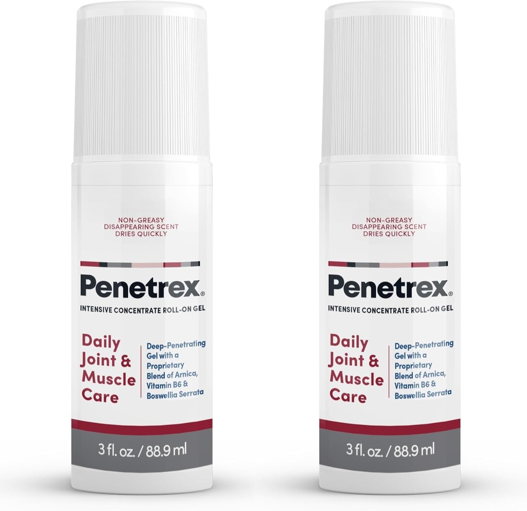 Penetrex Joint & Muscle Terapi - Lindrende Gel til Ryg, Hals, Hænder, Fødder - Premium hele kroppen Rub med Arnica, Vitamin B6 & MSM - 3oz Roll On Gel (2 - Pack)
