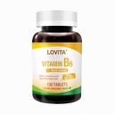 Lovita Vitamin B6 (Pyridoxin Hydrochlorid) 80mg, Timet Release, 8 Timer Vedvarende, Support Kardiovaskulær & Nerve Sundhed, 130 Vegan Tablet