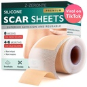 Silicone Scar Sheets, Silicone Scar Tape (1,6 "x 120" Roll-3M), Genanvendelige og effektive Scar Removal Sheets, Silicone Scar Removal Sheets for Kirurgiske Scars, Healing Keloid, C- sektion, Tummy Tuck