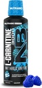 NutraBio - L- Carnitin Liquid Shots - 3000mg, (Blue Razz) - 10mg vitamin B-5 - Zero Carbs & Sugars - Energiproduktion - Muscle Recovery