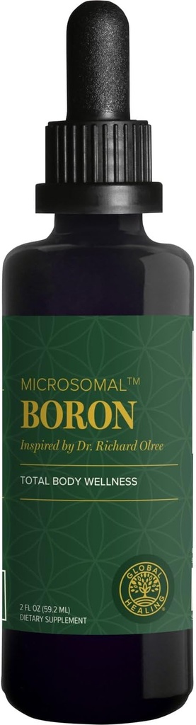 Global Healing Center - Boron Supplement for mænd og kvinder - Mere biotilgængelig end Liposomal for ben sundhed, Metabolisme, og forbedret Magnesium Absorption, 5 mg (2 Oz)