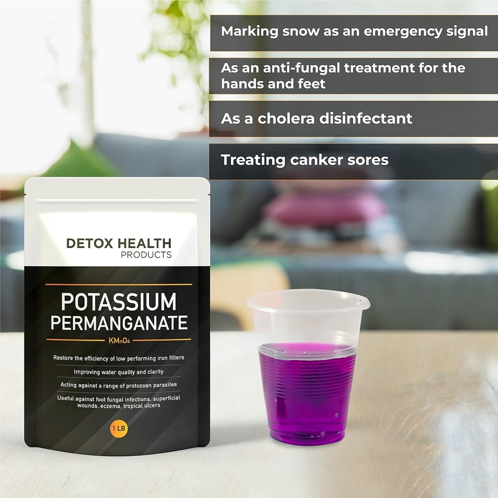 Generic Potassium ~ Permanganate Crystal - Free Flowing Powder - Detox Health Products - 2 OZ