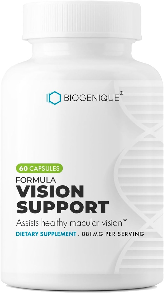 Vision Support Supplement med Lutein, Lycopene, Vitamin & Min for Eye Health & Vision Health Support 60 Kapsler - Made in USA - Non- GMO, Gluten Free