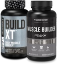 Jacked Factory Build- XT Daily Muscle Builder og Performance Enhancer (60 kapsler) & Essentials Muscle Building Supplement for styrke og vækst (30 kapsler)