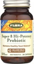 Flora Super 8 Hi Potency Probiotika 30 Count - Sund Gær balance & fordøjelsessundhed - for mænd og kvinder - 42 milliarder CFU, Rå, Gluten Free - Op til 1 måned Tilgang