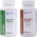 Cerule Stefenhance + Plasmaflo Ultra Stem Cell Support supplement med ekstrakter fra ferskvands mikroalger og marine makroalger til at hjælpe med at øge cirkulationen voksne Stem celler og fremme healing