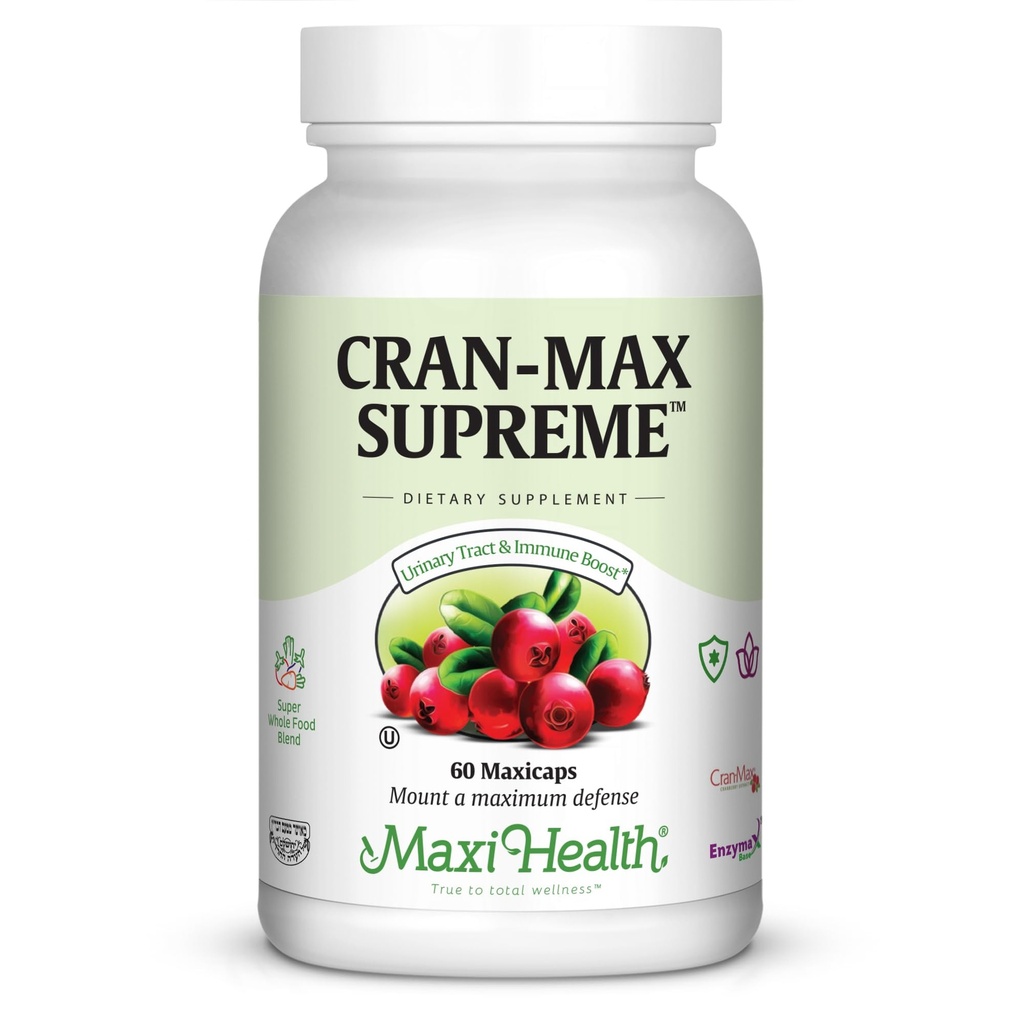 Maxi- sundhed CranMax Supreme Cranberry supplement kapsler - Urinspor og immunforsvar - 60 greve - 1 måned Tilgang