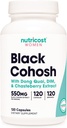 Nutricost Black Cohosh til kvinder 660mg, 120 kapsler - med Don Quai, DIM og Chaste Berry, Veggie Caps, Non- GMO, Gluten Free