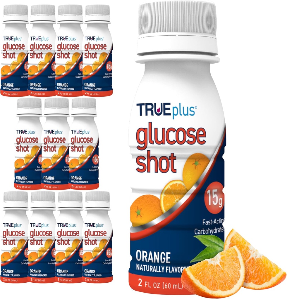 TRUEplus Glucose Shots 12 Bottles - Orange