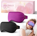 2PCS Cold Eye Mask: Cooling Eye Mask for Puffy Eyes, Hovedpine, Migræne Relief - Cold Compress for Dark Circles, trætte øjne, Efter kirurgi - Genanvendelig Gel Ice Pack, Vægtet dvalemaske (sort, lilla)