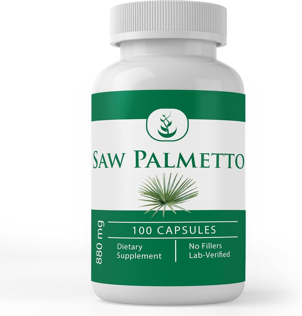 PURE ORIGINAL INGREDIENSER Saw Palmetto, (100 kapsler) Altid ren, ingen tilsætningsstoffer eller fyldstoffer, Lab Verified