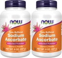 Now Supplements, Natrium Ascorbat Powder, Buffered, Antioxidant Protection *, 8 -Ounce (pakke med 2)