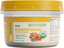BareOrganics Mushroom Memory Blend Powder - Organic Superfood Mushroom Supplement med løvens Mane, Reishi, Maitake & Tyrkiet Tail, Vegan Adaptogen Powder - 4 oz