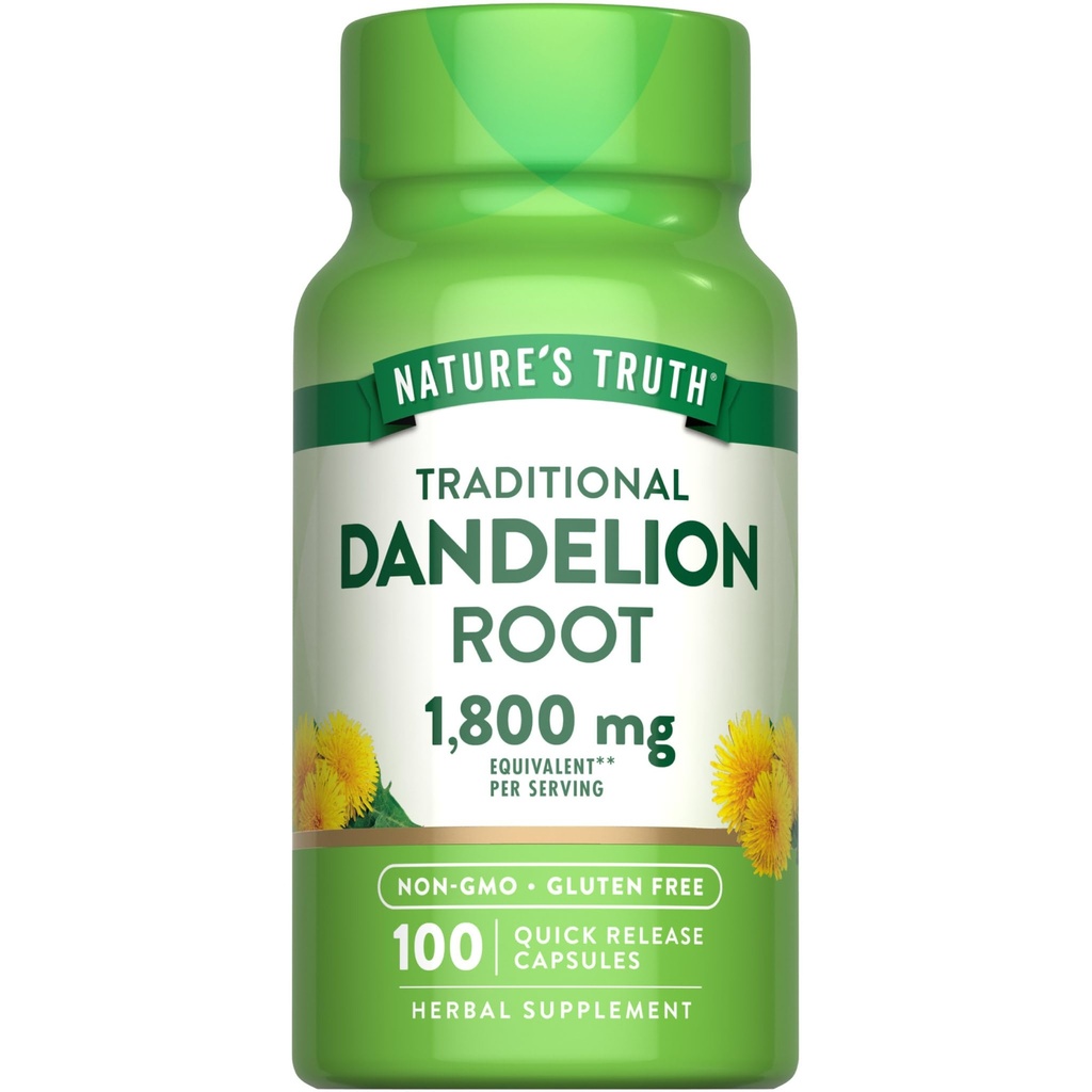 Nature 's Truth Dandelion Root Capsules Note 124; 1800mg