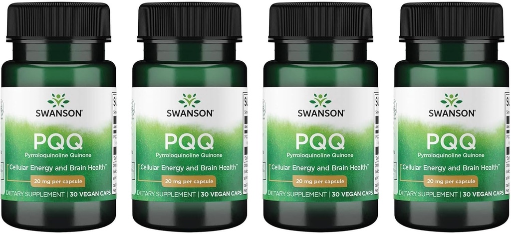 Swanson Pqq Pyrroloquinolin Quinone 20 mg 30 Veg Caps (4 Pack)