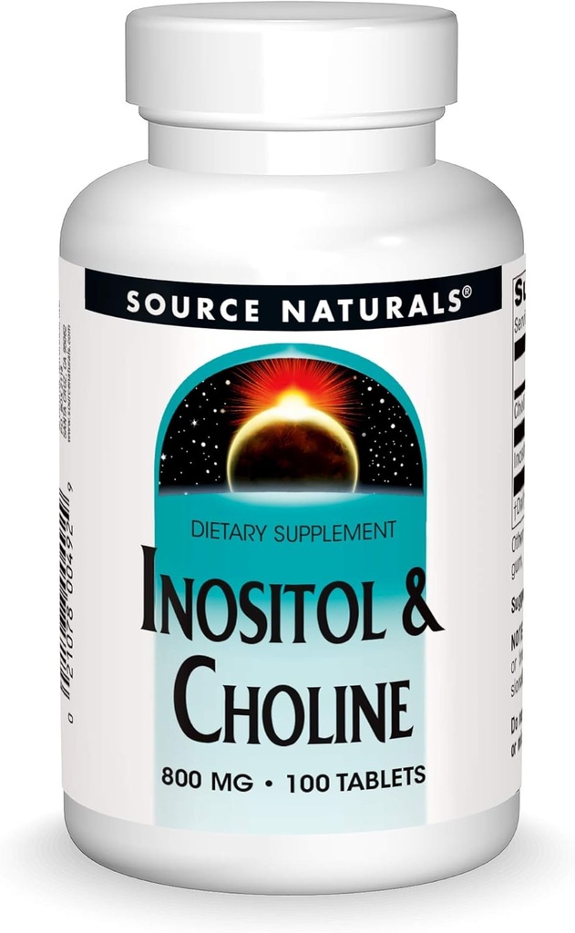Kilde Naturals Inositol & Cholin 800 mg understøtter sund nervefunktion - 100 tabletter