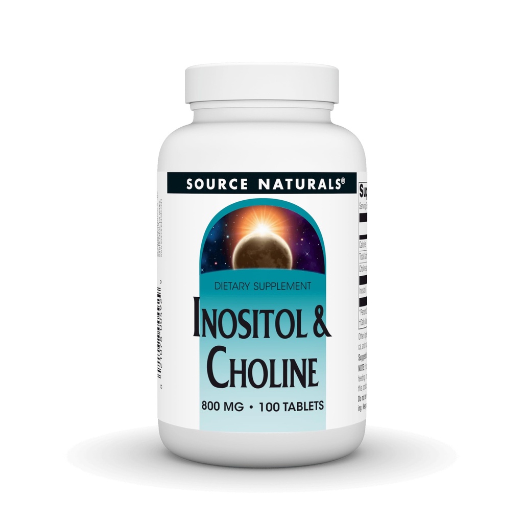 Kilde Naturals Inositol & Cholin 800 mg understøtter sund nervefunktion - 100 tabletter