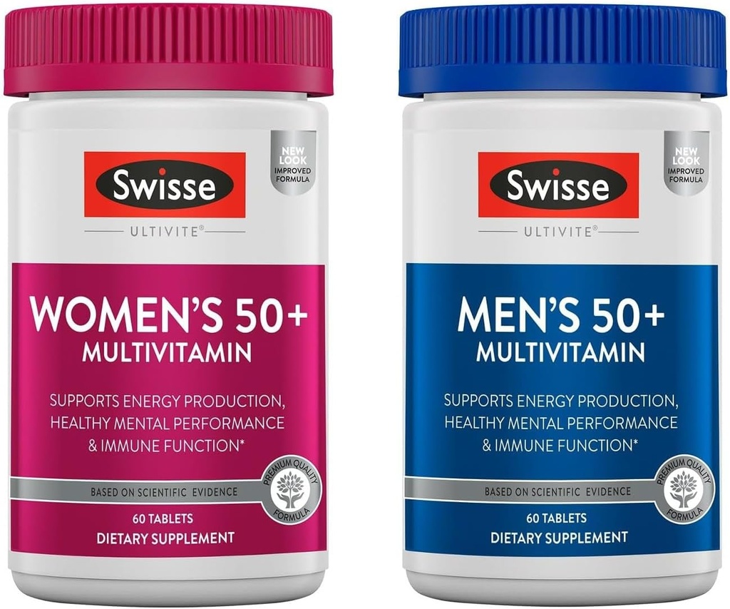 Swisse Daily Multivitamin til mænd og kvinder 50 og Over Combo
