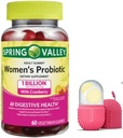 FitMania Spring Valley Kvinder Cranberry Probiotiske Supplement Spring Valley Vegetariske Gummier, Hindbær Lemon, 60 Greve og en gave Ice Roller til ansigt