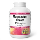 Naturlige faktorer, Magnesium Citrate 150 mg, Muskel- og hjertesundhedsformel, 180 kapsler